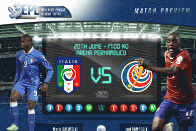 Link sopcast xem trực tiếp trận Ý - Costa Rica
