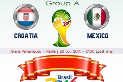 Tâm điểm lịch thi đấu World Cup 2014 ngày 23/6: Croatia – Mexico