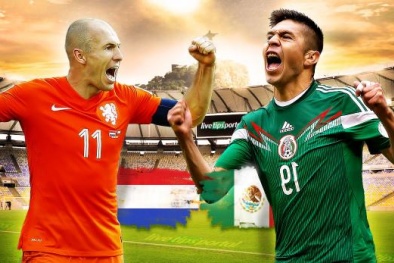 Lịch thi đấu World Cup 2014 ngày 29/6: Tâm điểm Hà Lan - Mexico