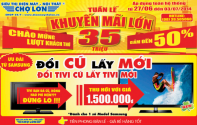 Điện máy Chợ Lớn giảm đến 50%