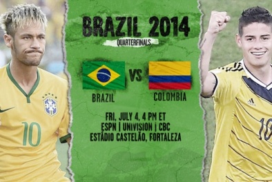 Link sopcast xem trực tiếp trận Brazil đấu với Colombia 03h đêm nay 5/7