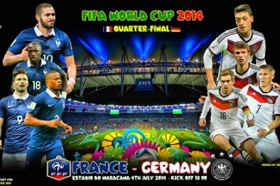 Kết quả tỉ số trận đấu Pháp – Đức tứ kết World Cup 2014: 0-1
