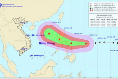 Tin mới nhất về bão Rammasun trên biển Đông