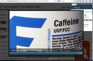 Cảnh giác với bột caffeine nguyên chất