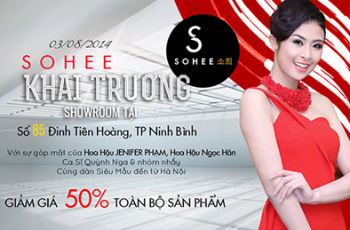 Sohee giảm giá dịp khai trương showroom mới