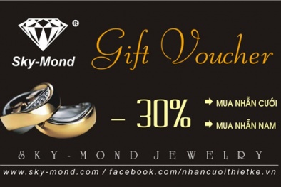 Nhẫn cưới Sky-Mond khuyến mãi sốc tại triển lãm cưới