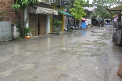 Con đường đau khổ đầy sình lầy, gió bụi: Do chưa có kinh phí sửa chữa