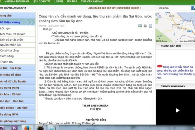 Chủ tịch huyện ra công văn 'kêu gọi' uống bia Sài Gòn: Thật hay đùa?