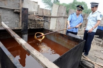 Phát hiện đường dây sản xuất hàng trăm tấn dầu ăn bẩn ở Đài Loan