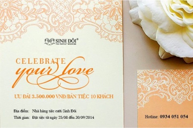 Nhà hàng tiệc cưới Sinh Đôi ưu đãi 3,500,000VND/bàn cho tiệc cưới