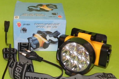 Thu hồi đèn pin đeo trán Trung Quốc dễ gây giật điện