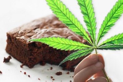 Bánh ngọt có tấm cần sa