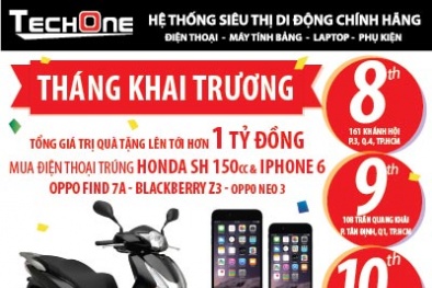 TechOne khai trương siêu thị thứ 8 khuyến mại khủng