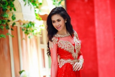 Kiểu áo dài quyến rũ cho cô dâu trong ngày cưới