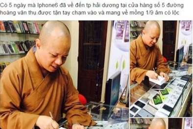 Sư thầy đập hộp chiếc iPhone 6 gây 'bão' trên mạng bị kỷ luật
