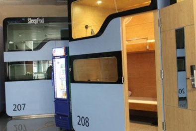 Khai trương dịch vụ 'ngủ hộp' ở sân bay Nội Bài