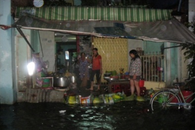 Triều cường kết hợp với xả lũ, mưa to,TP.HCM có nguy cơ ngập nặng