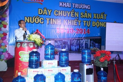 Khai trương dây chuyền sản xuất nước tinh khiết tự động 2.500 bình/giờ