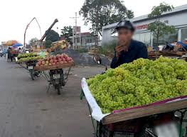 Nho không hạt, ngọt lịm giá 25.000 đồng tràn lan ở Hà Nội