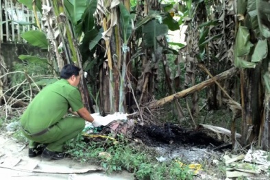 Kinh hoàng phát hiện xác chết bị đốt cháy trong vườn chuối