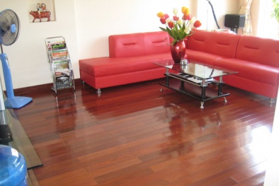 Trang trọng với phòng khách có sàn gỗ