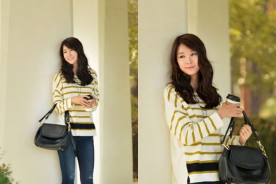 Muôn kiểu mix đồ với áo len cổ tròn