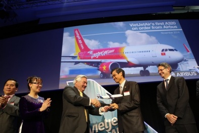 Máy bay A320 đầu tiên của Vietjet cất cánh về Việt Nam