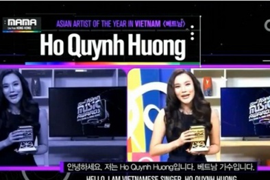 Hồ Quỳnh Hương nhận giải thưởng MAMA của Hàn Quốc
