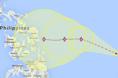 Tin bão mới nhất: Siêu bão Hagupit đang tiến vào Biển Đông