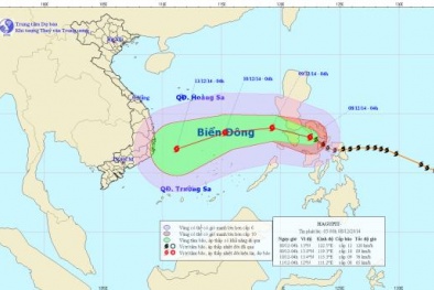 Tin bão mới nhất: Bão hagupit gây biển động rất mạnh