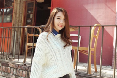 Cách mix đồ thời trang với áo len dáng rộng