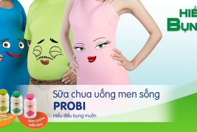 Sữa chua uống men sống Probi có chứa khoảng 13 tỷ lợi khuẩn
