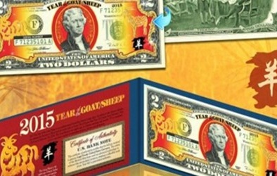 Săn tờ 2 USD in hình dê giá nửa triệu đồng