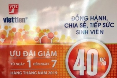 Khuyến mãi Việt Tiến giảm giá đến 40%