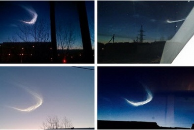 Hiện tượng ánh sáng bí ẩn xuất hiện trên bầu trời Nga 