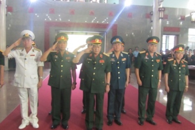 Bắt đầu lễ viếng 4 quân nhân hy sinh vụ máy bay rơi ở TP.HCM