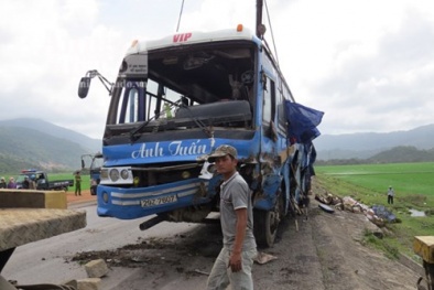 Xe khách ‘lộn nhào’, đàn dê chết thảm 