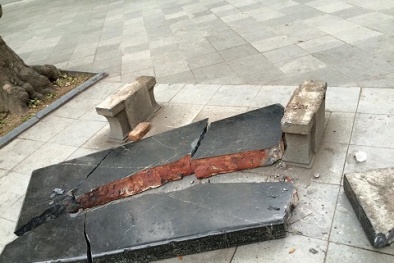 Lộ diện thủ phạm làm vỡ ghế đá cổ trăm tuổi bên Hồ Gươm