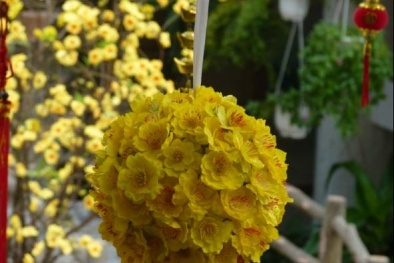 Tự làm cầu hoa may mắn trang trí nhà đón Tết Ất Mùi