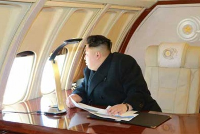 Bất ngờ công bố hình ảnh chuyên cơ riêng siêu sang của Kim Jong Un 