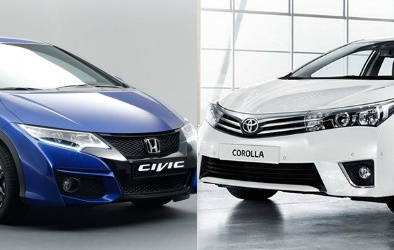 So tài sedan Honda Civic và Toyota Corolla với thiết kế ấn tượng 