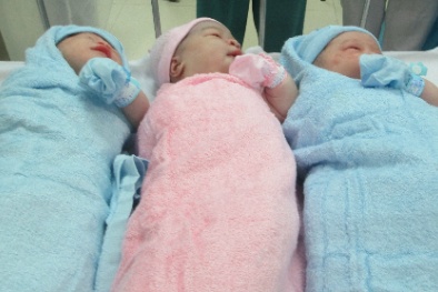 Những 'chú dê con' chào đời đúng khoảnh khắc Giao thừa 2015