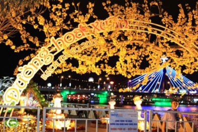 Phút mặc niệm ông Nguyễn Bá Thanh trong lễ bế mạc đường hoa xuân Đà Nẵng