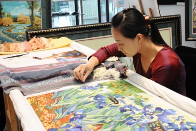 Nâng cao năng suất chất lượng tranh thêu Thường Tín