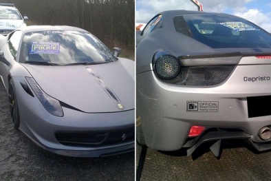 Bị cảnh sát thu trắng chiếc Ferrari hơn 6 tỷ vì không có giấy tờ 