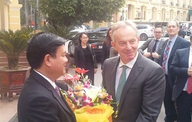 Bộ trưởng Đinh La Thăng nhận lời khuyên từ Cựu Thủ tướng Anh Tony Blair