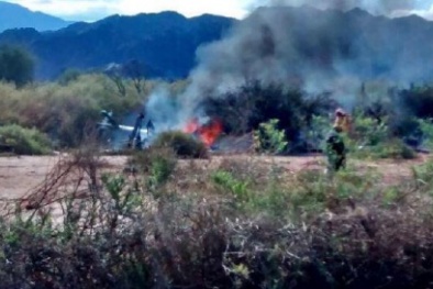 Máy bay rơi ở Argentina:  10 người thương vong