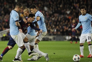 Champions League vắng bóng người Anh sau khi Barca loại Man City