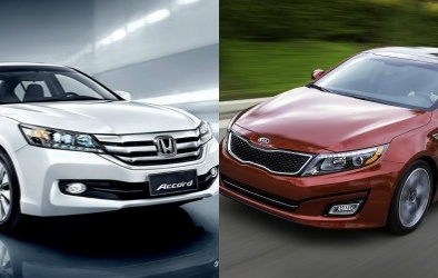 Sendan Kia Optima và Honda Accord đối đầu quyết liệt 