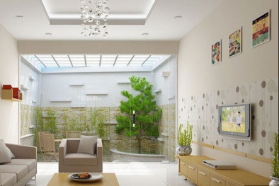 Thiết kế giếng trời thoáng mát cho nhà phố 